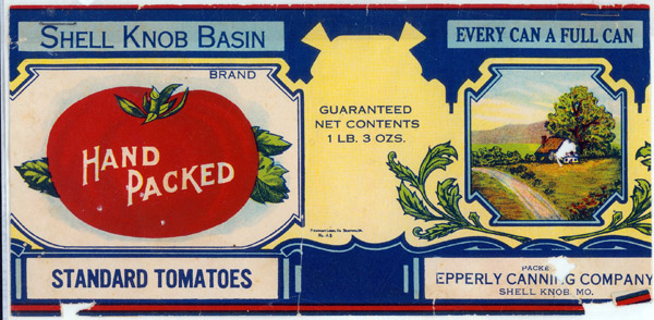 Shell Knob Tomato label